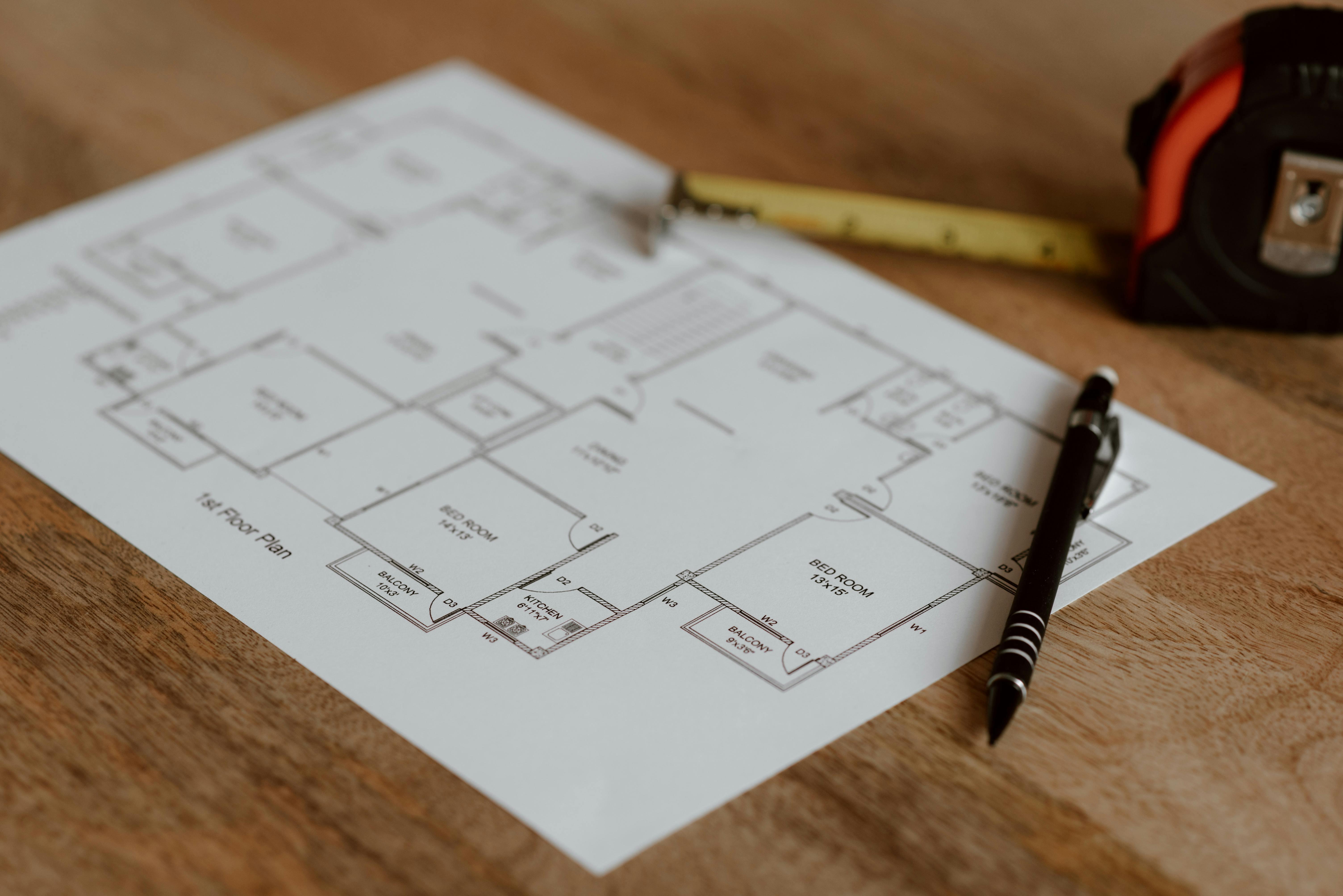 Getekend grondplan